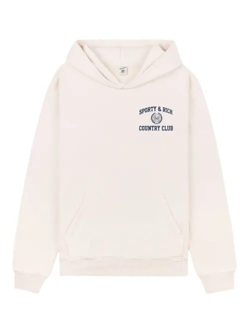 Hoodie à détail de logo - Sporty & Rich - Modalova
