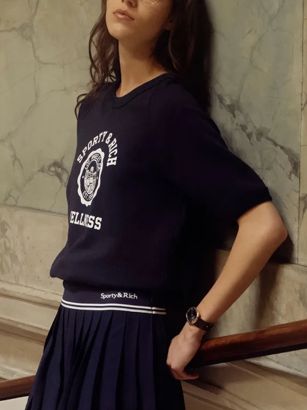 Sporty & Rich Emblem Sweatshirt | Blue | FARFETCH JO