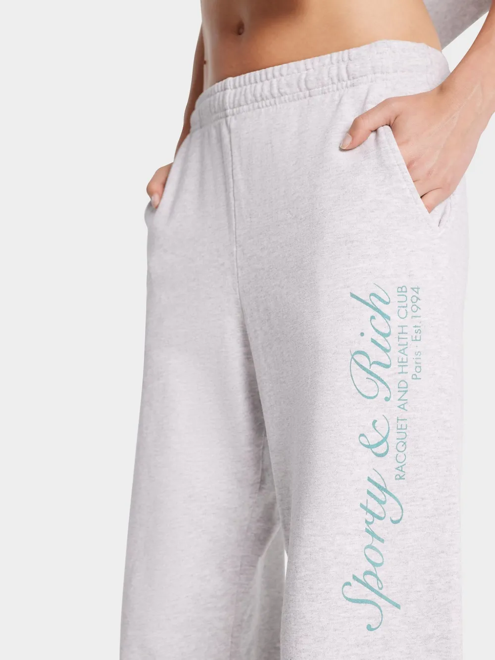 Sporty & Rich Trainingsbroek met logoprint Blauw