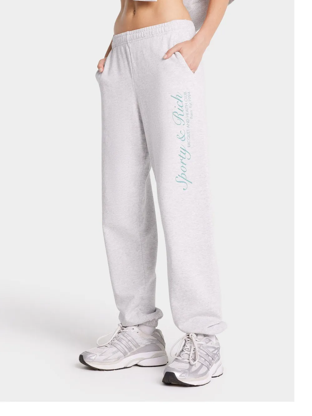 Sporty & Rich Trainingsbroek met logoprint Blauw