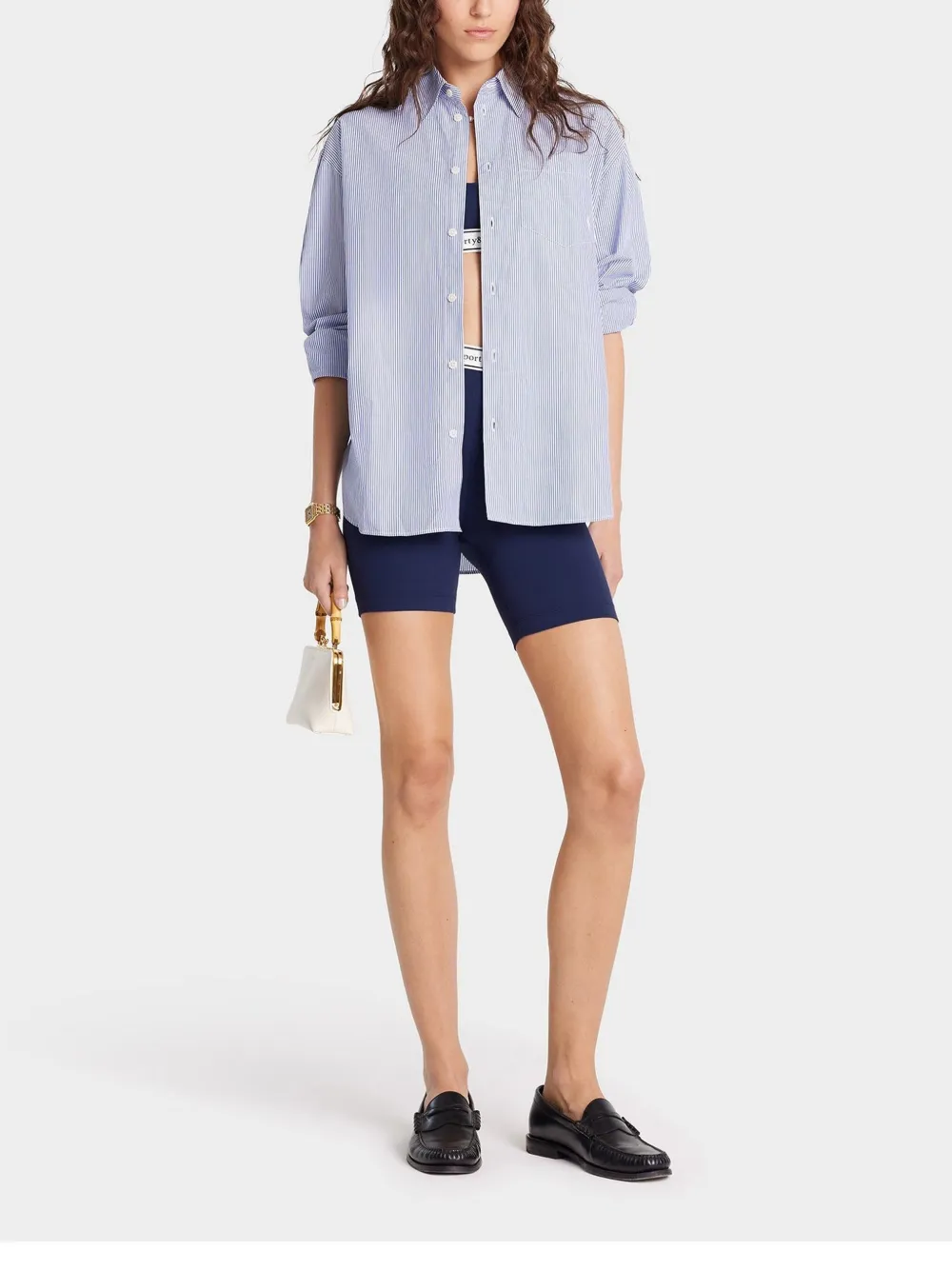 Sporty & Rich Gestreept blouse Blauw