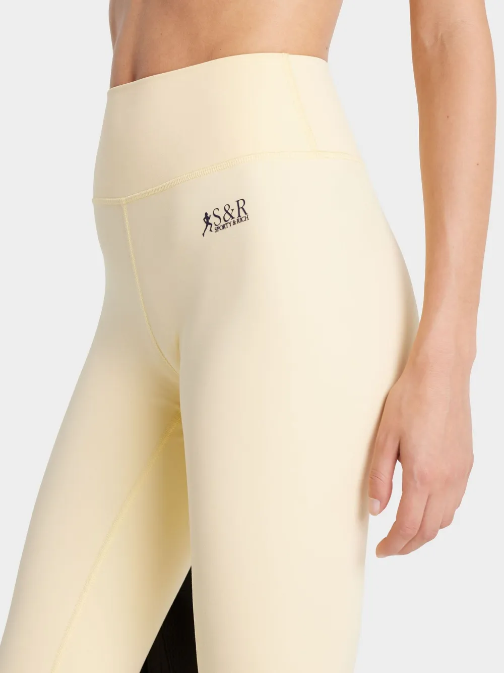 Sporty & Rich Legging met logoprint Beige