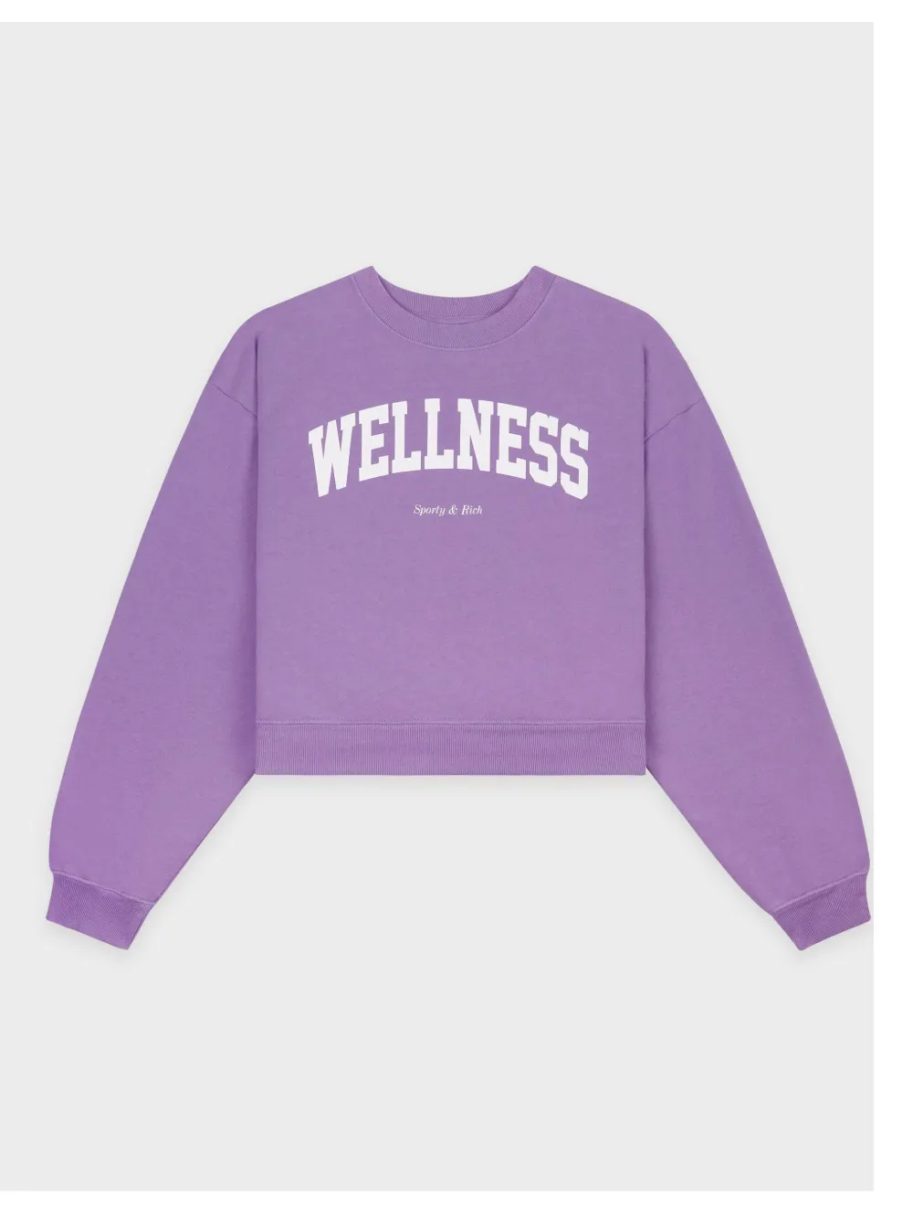 Sporty And Rich Wellness Cropped Sweatshirt In Violett