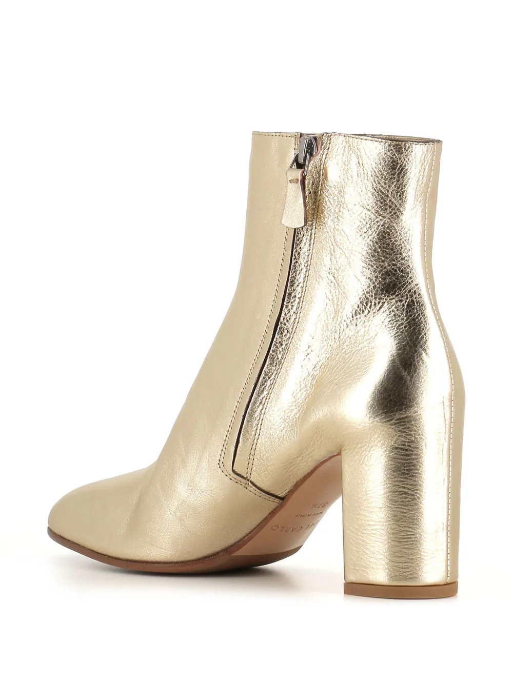 Del Carlo 80mm Axis Leather Boots In Gold