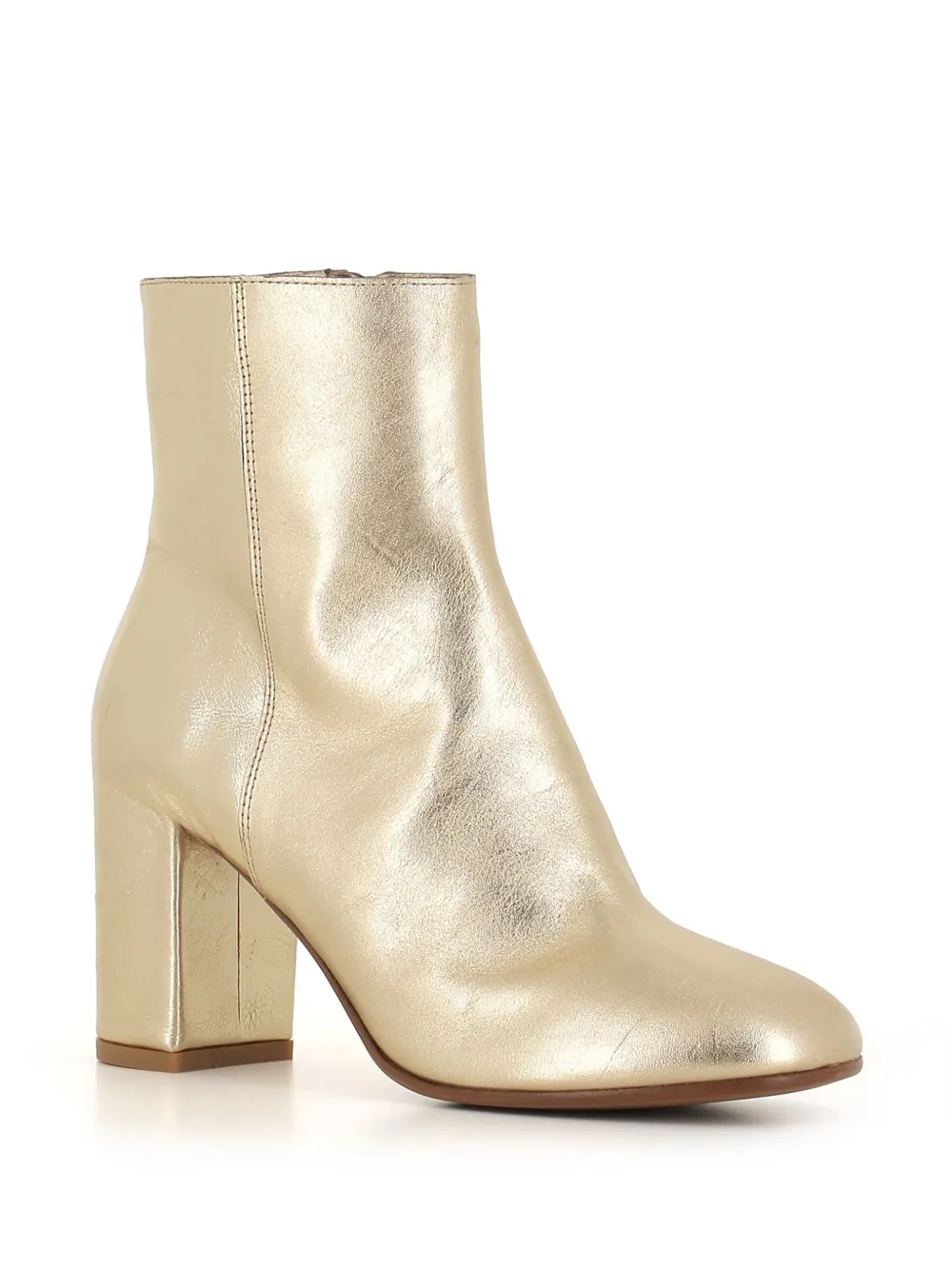 Del Carlo 80mm Axis Leather Boots In Gold