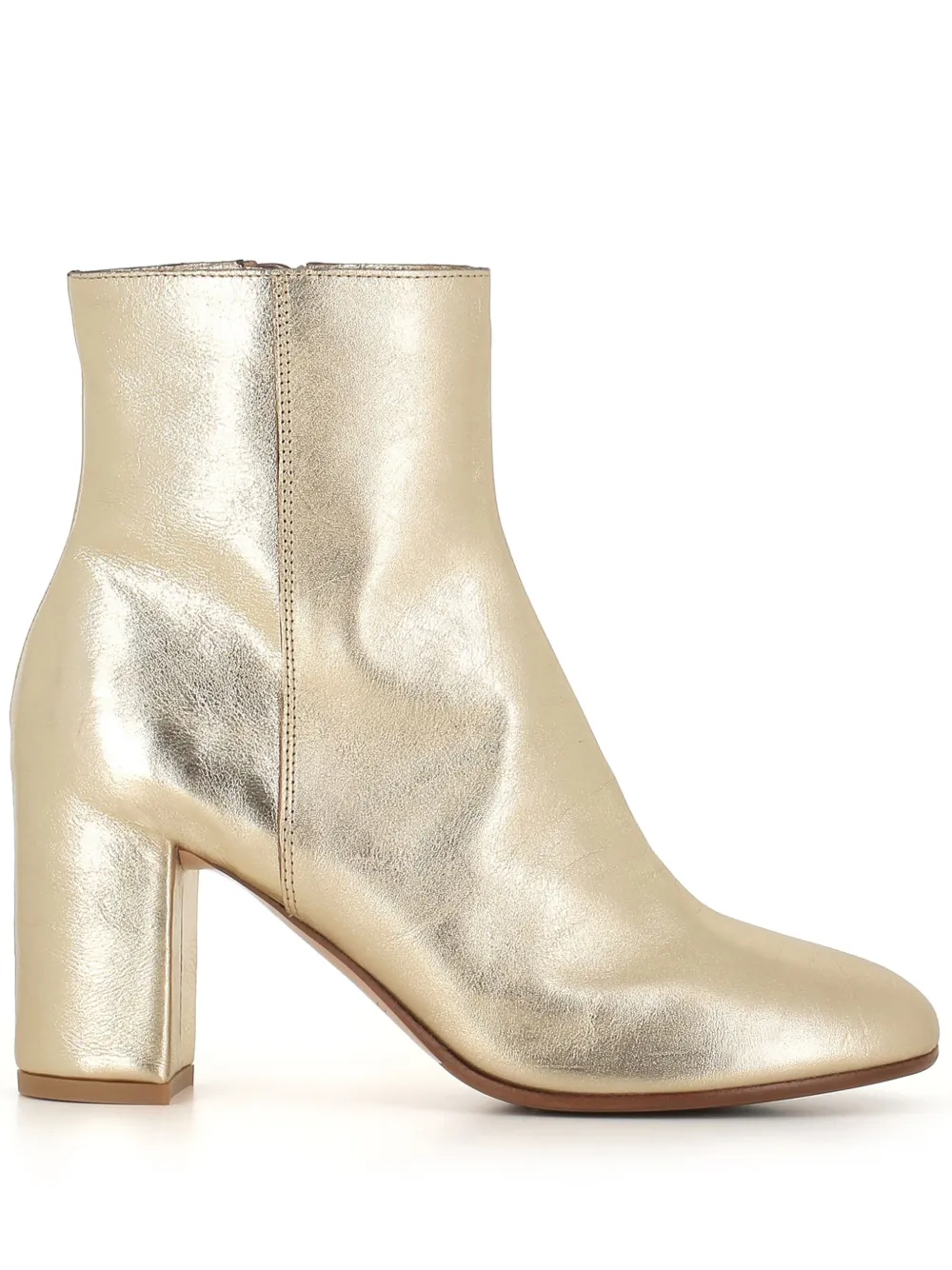 Del Carlo 80mm Axis Leather Boots In Gold
