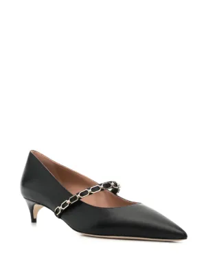 MALONE SOULIERS MONA701BLACK 関税送料込 Mona 70 Black Satin Mules with Crest Buckle | Malone Souliers