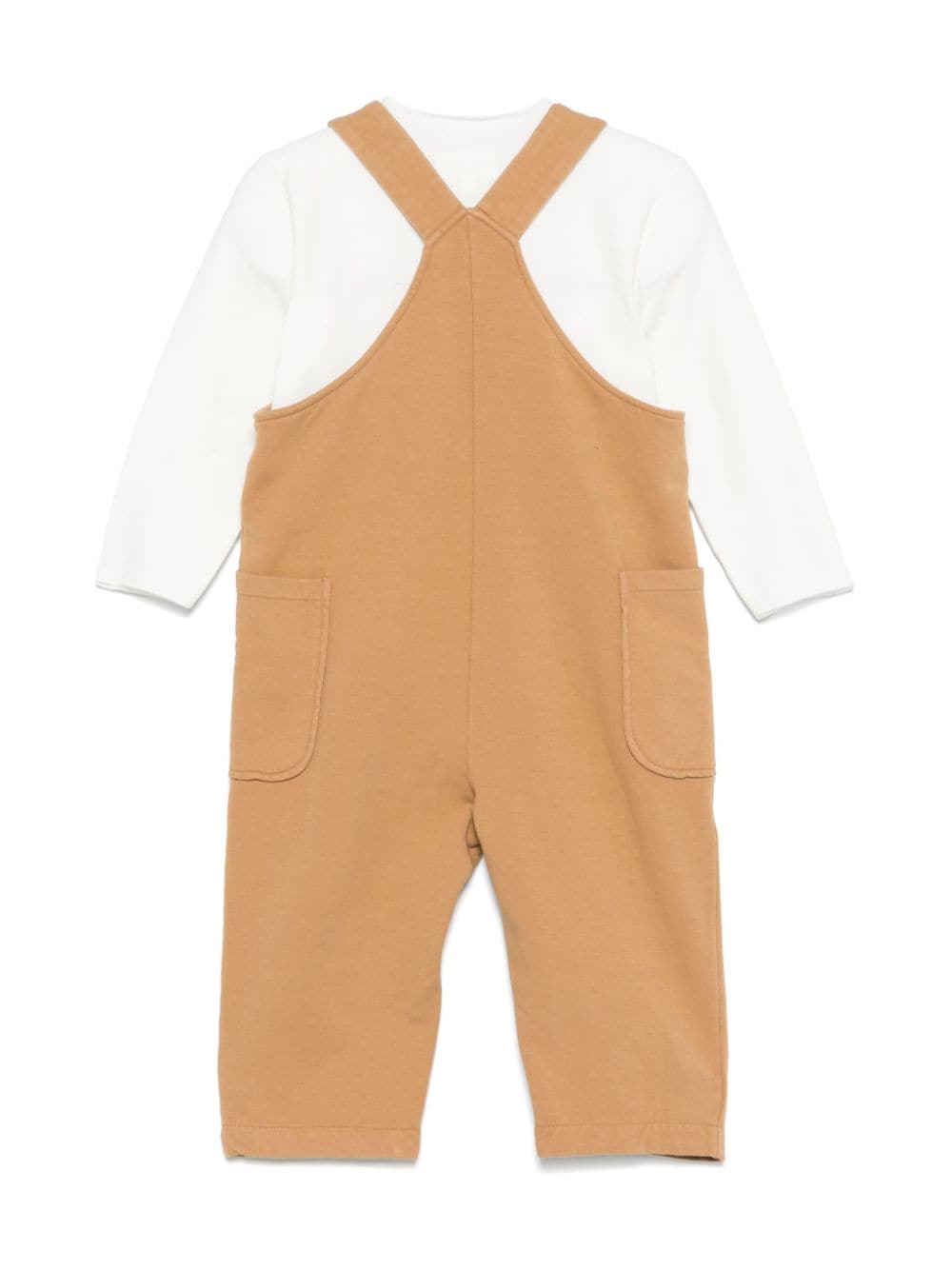 TEDDY & MINOU jersey dungarees set (two pieces) - Wit