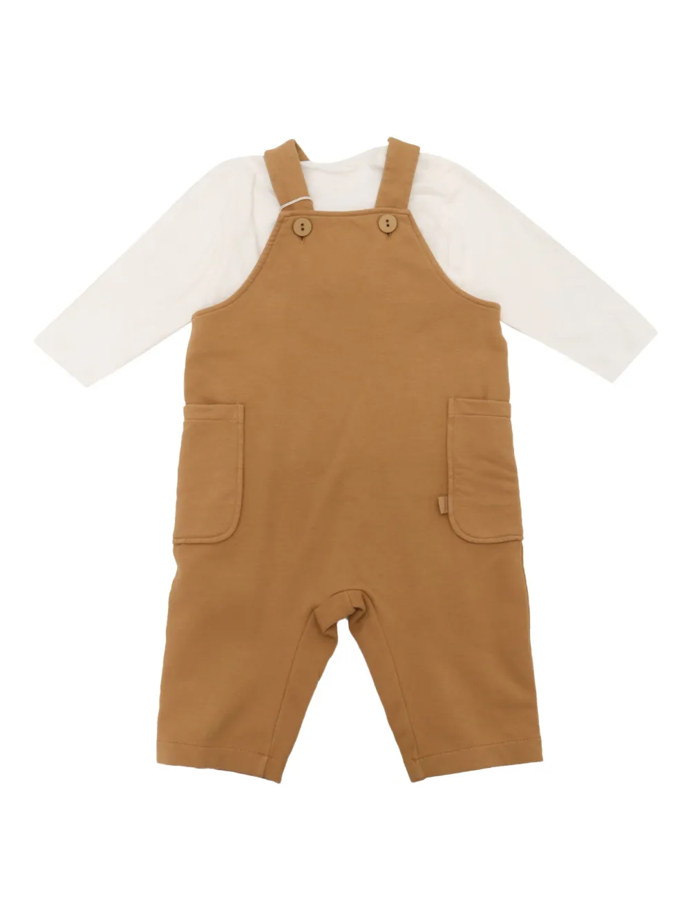 TEDDY & MINOU Jersey T-shirt en tuinbroek Wit