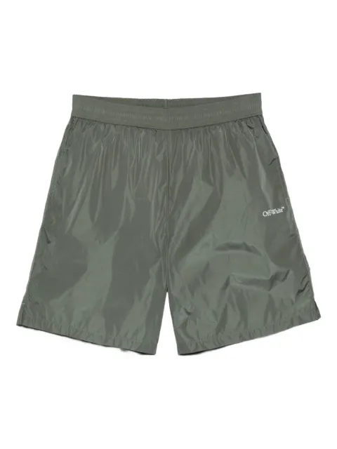 Off-White logo-print swim shorts