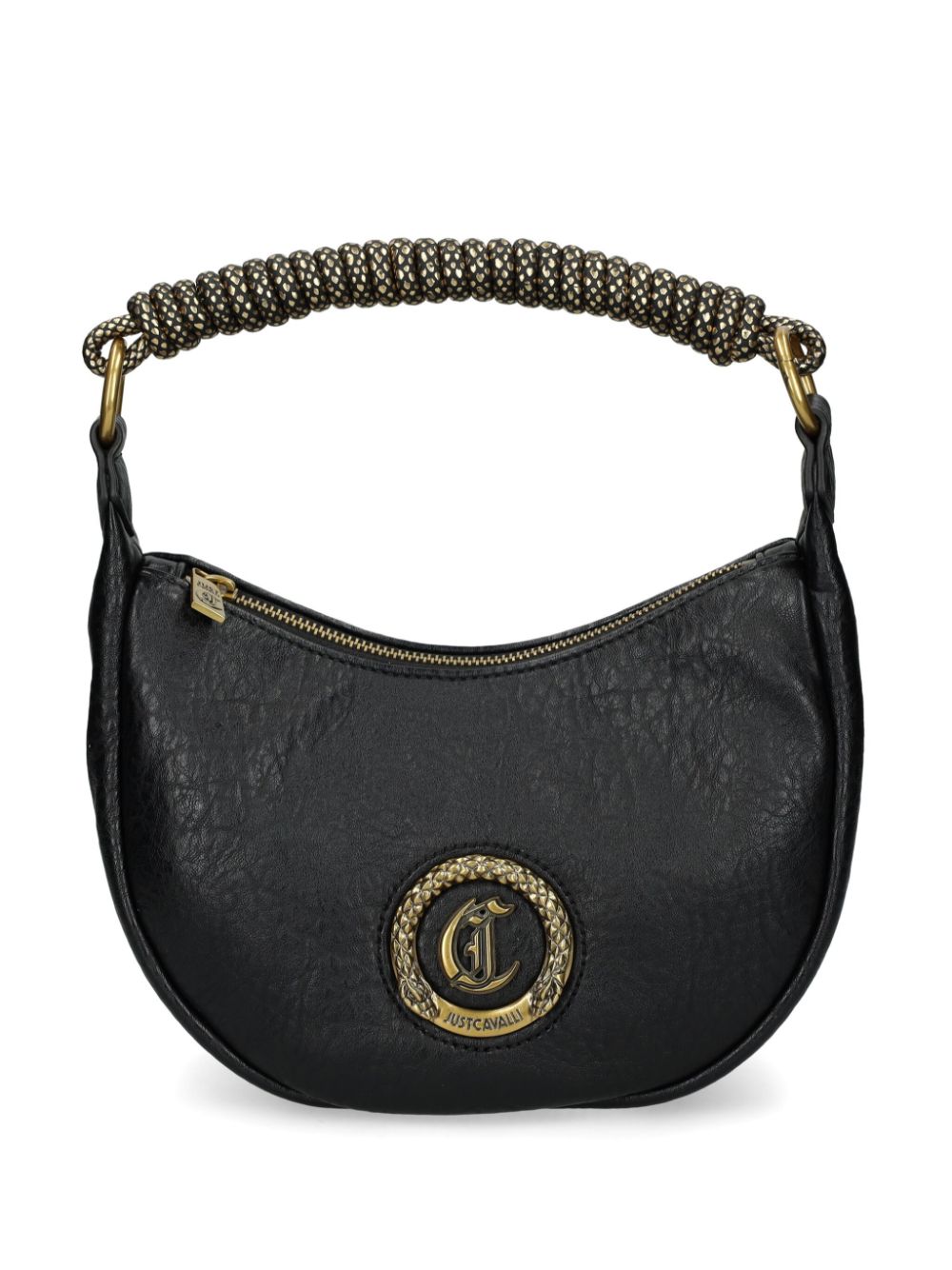 Shop Just Cavalli Logo Shoulder Bag In Black