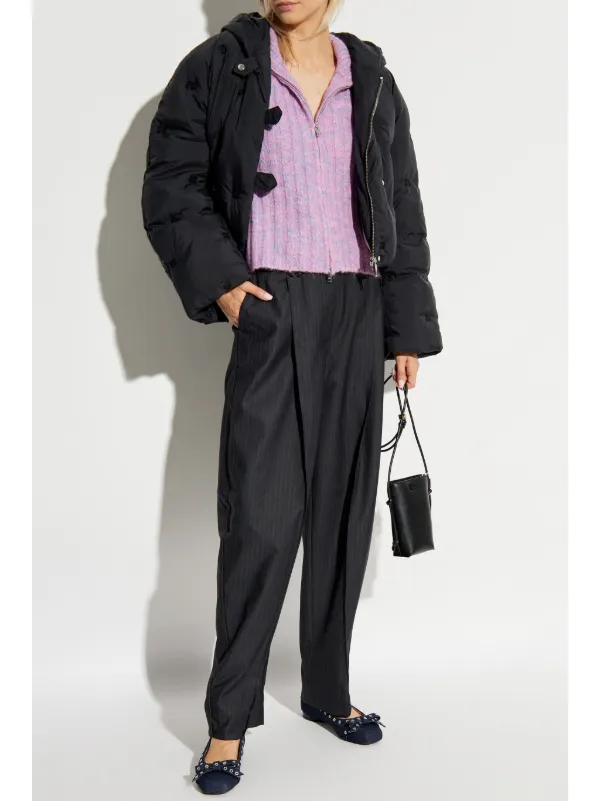 GANNI high-neck zip-up Cardigan | Pink | FARFETCH