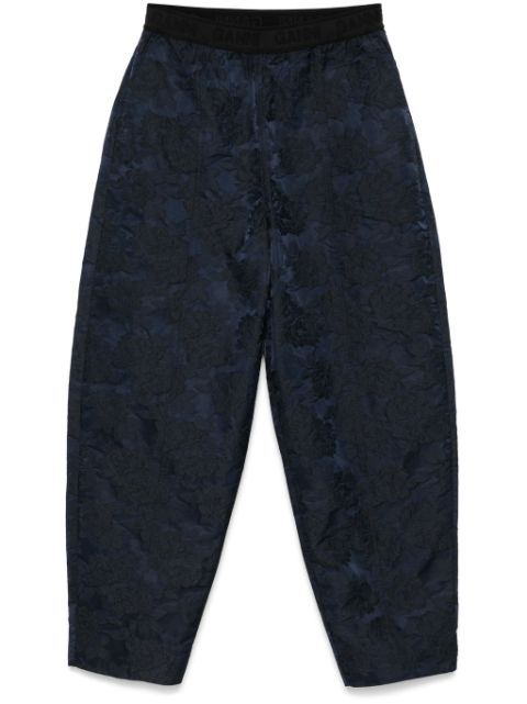 GANNI botanical-jacquard trousers Women