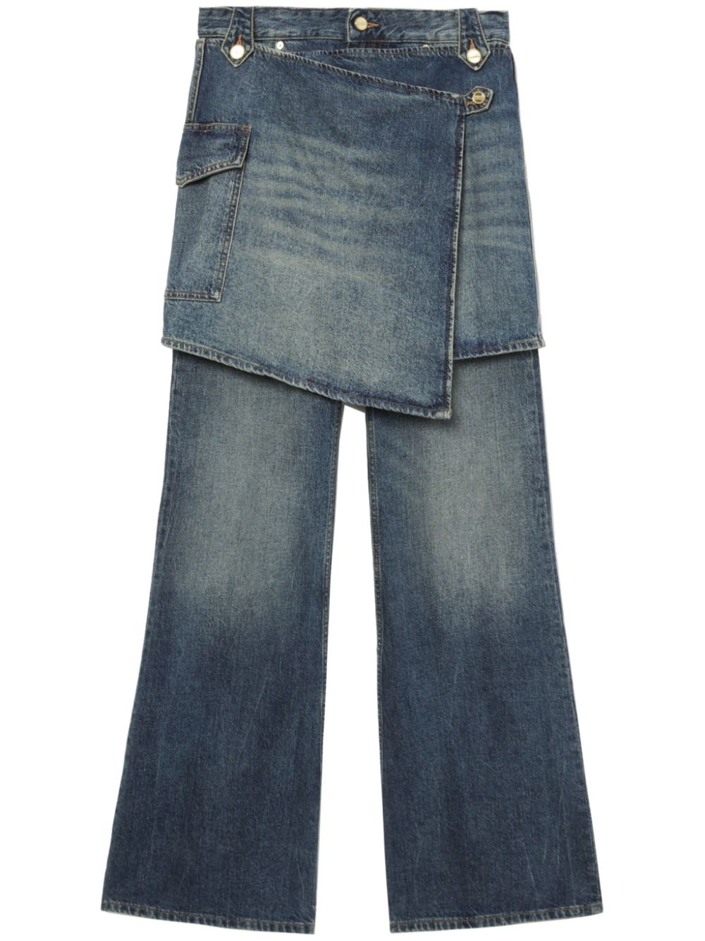 flared skirt jeans