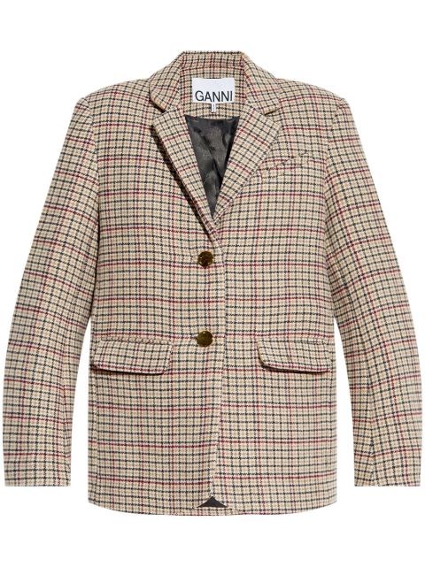 GANNI checked blazer Women