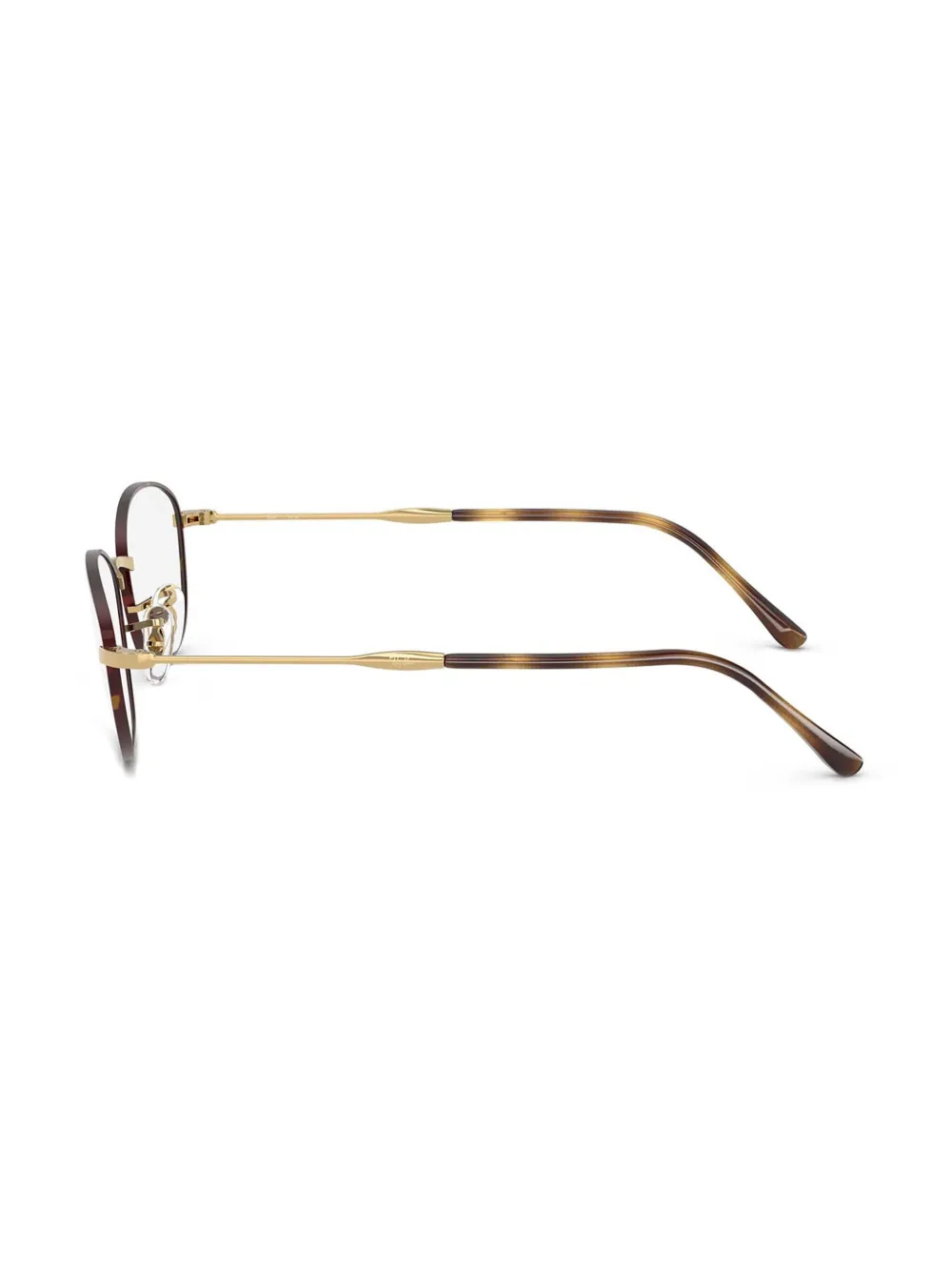 Ray Ban Rb3749v Optics Eyeglasses Gold Frame Clear Lenses Polarized 55-18 In 褐色