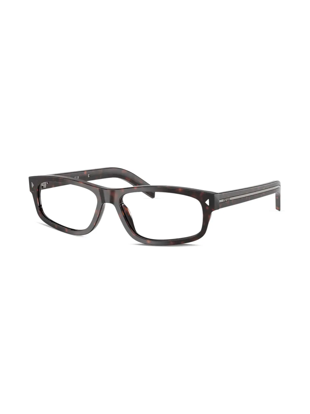 Prada Eyewear Bril met rechthoekig montuur - Bruin