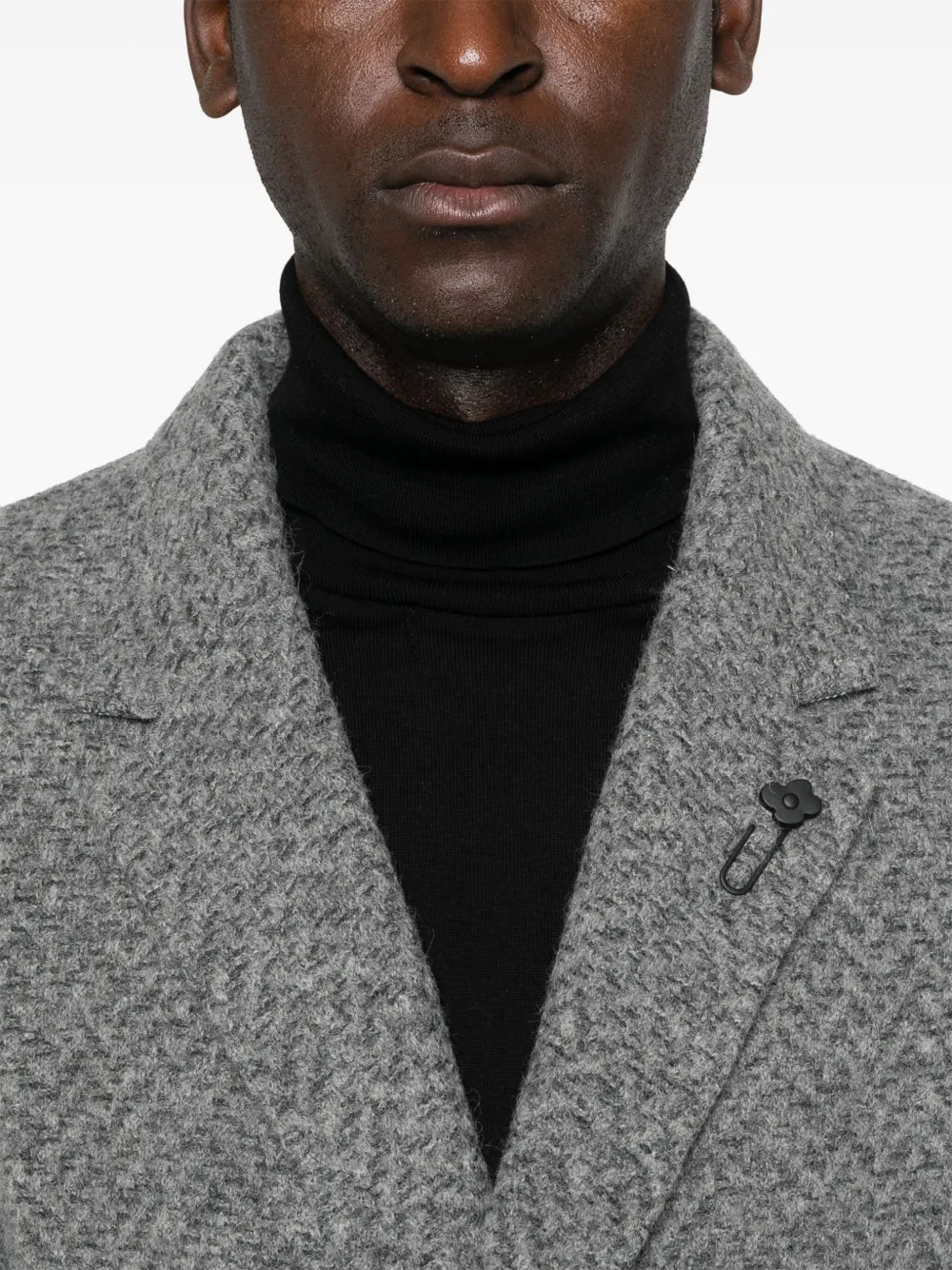 Lardini Gemêleerde gebreide blazer Grijs