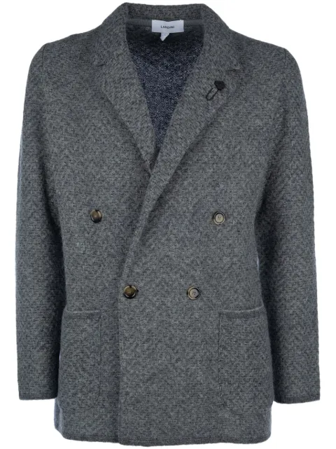Lardini mélange-effect knitted blazer