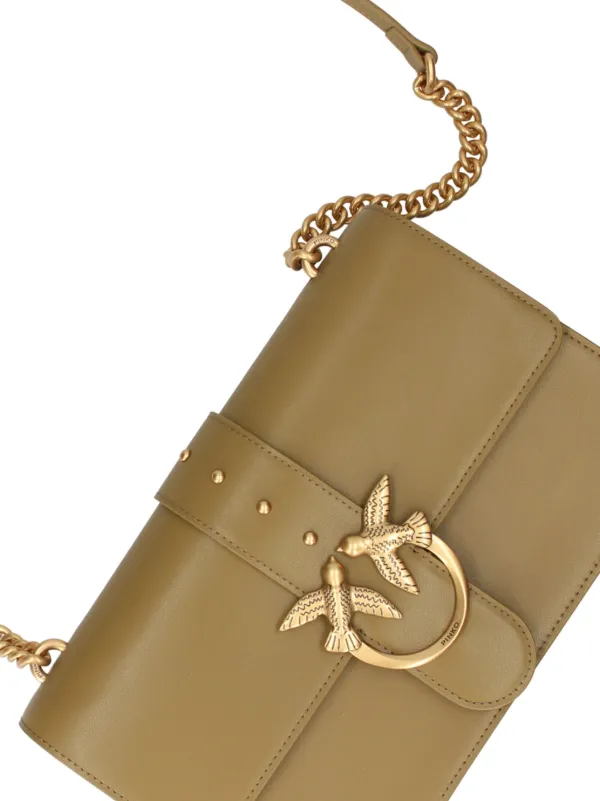 PINKO Leather Crossbody Bag Green FARFETCH IN