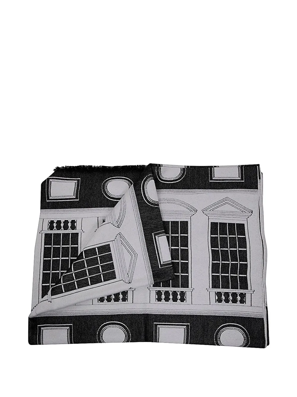 Fornasetti Architettura throw | Black | Image 1