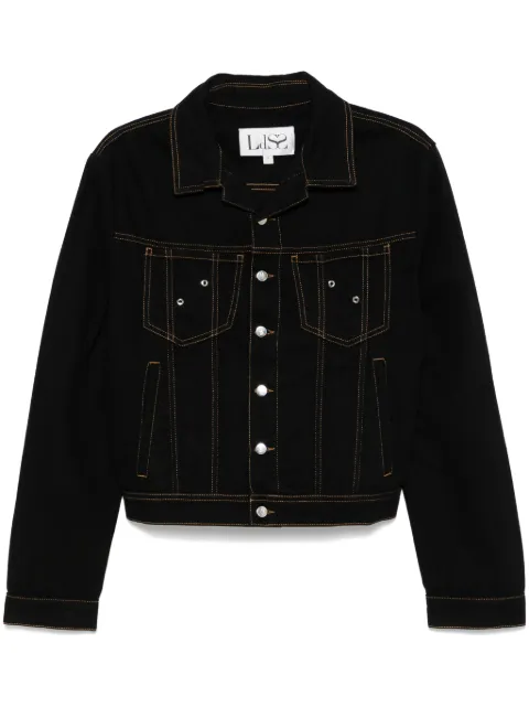 Ludovic de Saint Sernin Self Portrait-print denim jacket