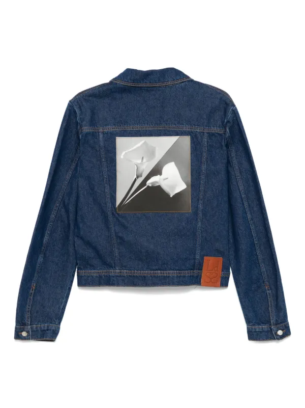 Ludovic De Saint Sernin Self Portrait-print Denim Jacket | Blue