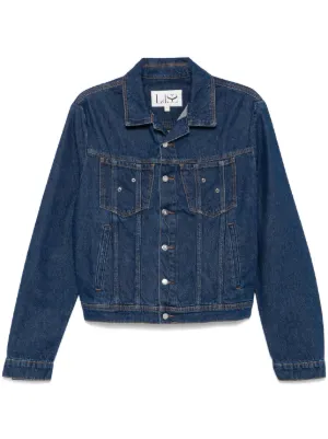 Balenciaga Tape Type-print Denim Jacket | Blue | FARFETCH