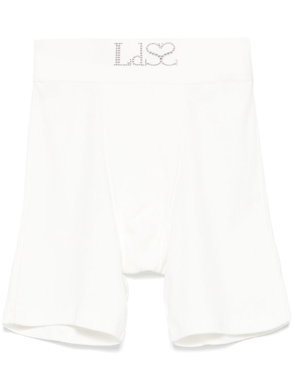 Ludovic de Saint Sernin studded-logo shorts - White