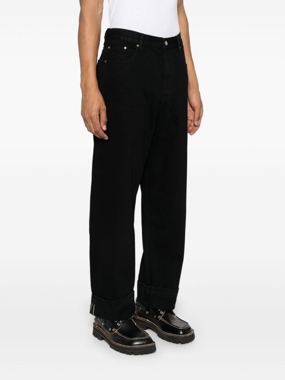 Shop Arte Straight-leg Jeans In Black