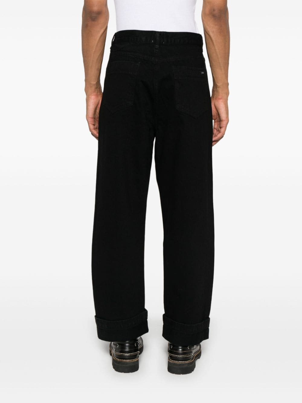 Shop Arte Straight-leg Jeans In Black