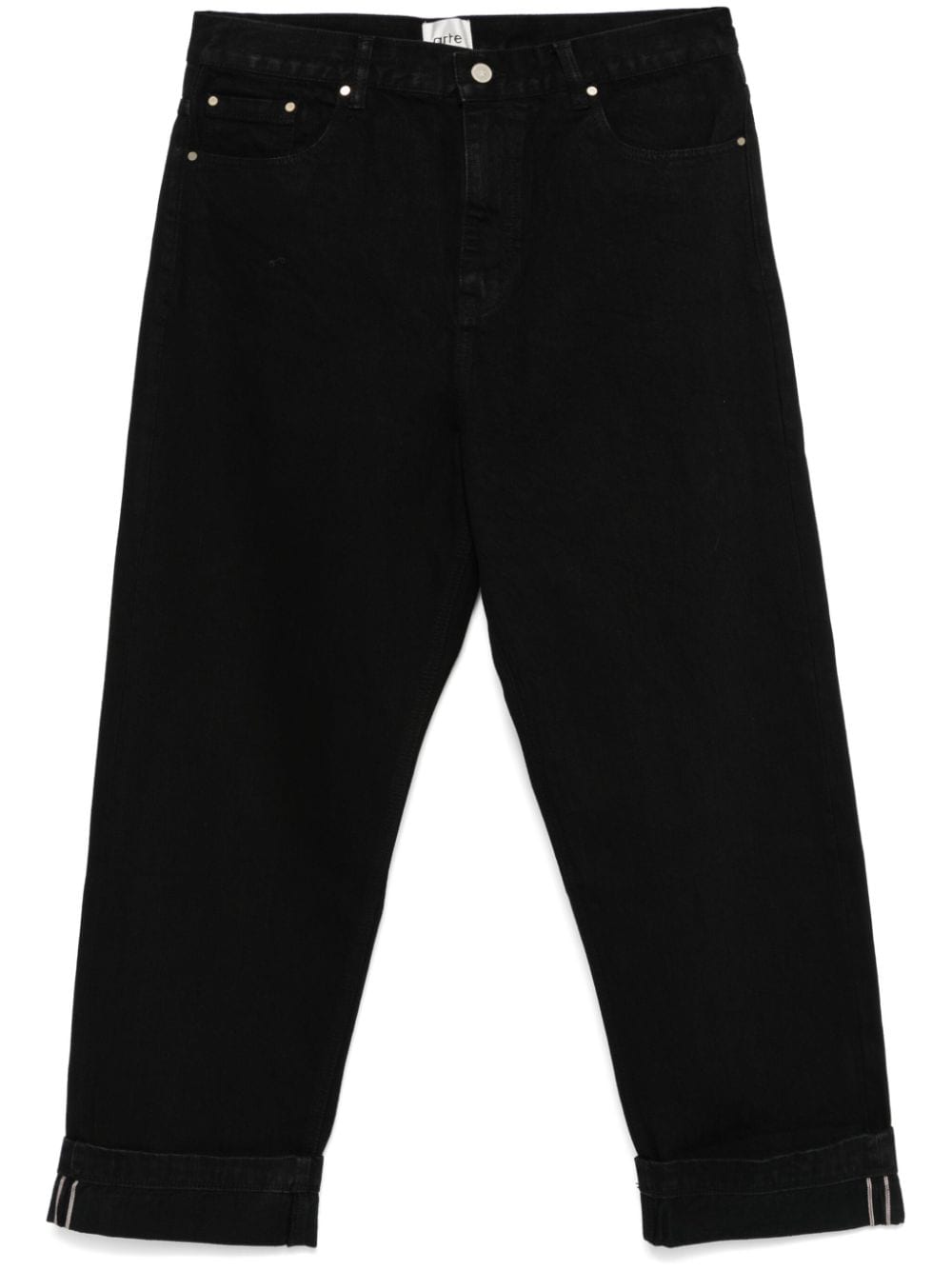 Shop Arte Straight-leg Jeans In Black