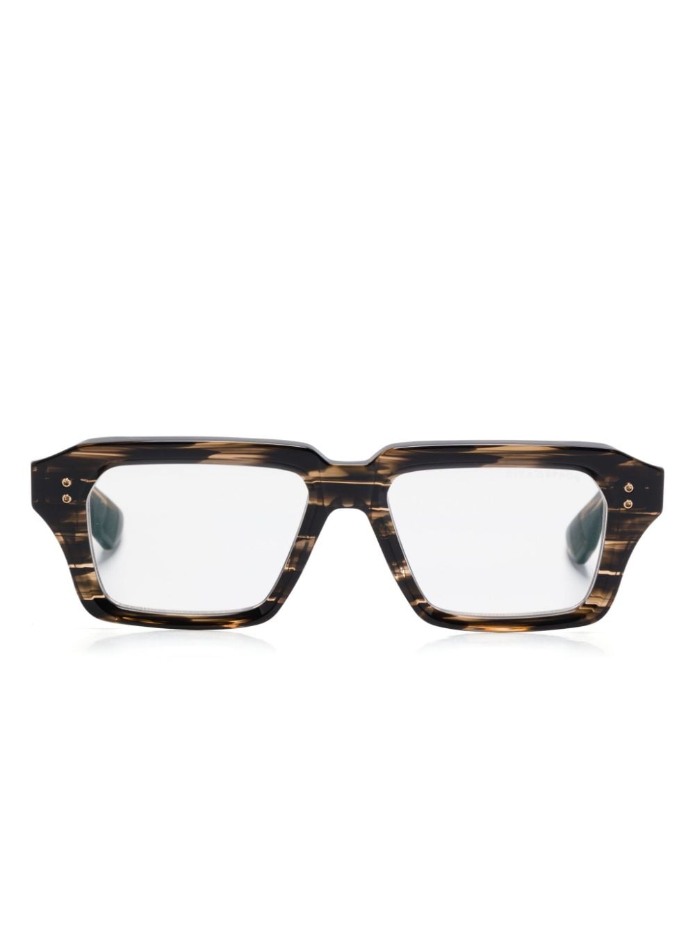 Shop Dita Eyewear Detron Glasses In 褐色