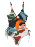 Lygia & Nanny Tankini Bruma abstract-print swimsuit - Blue