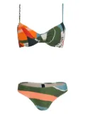 Lygia & Nanny Cassis Waikiki abstract-print bikini set - Orange