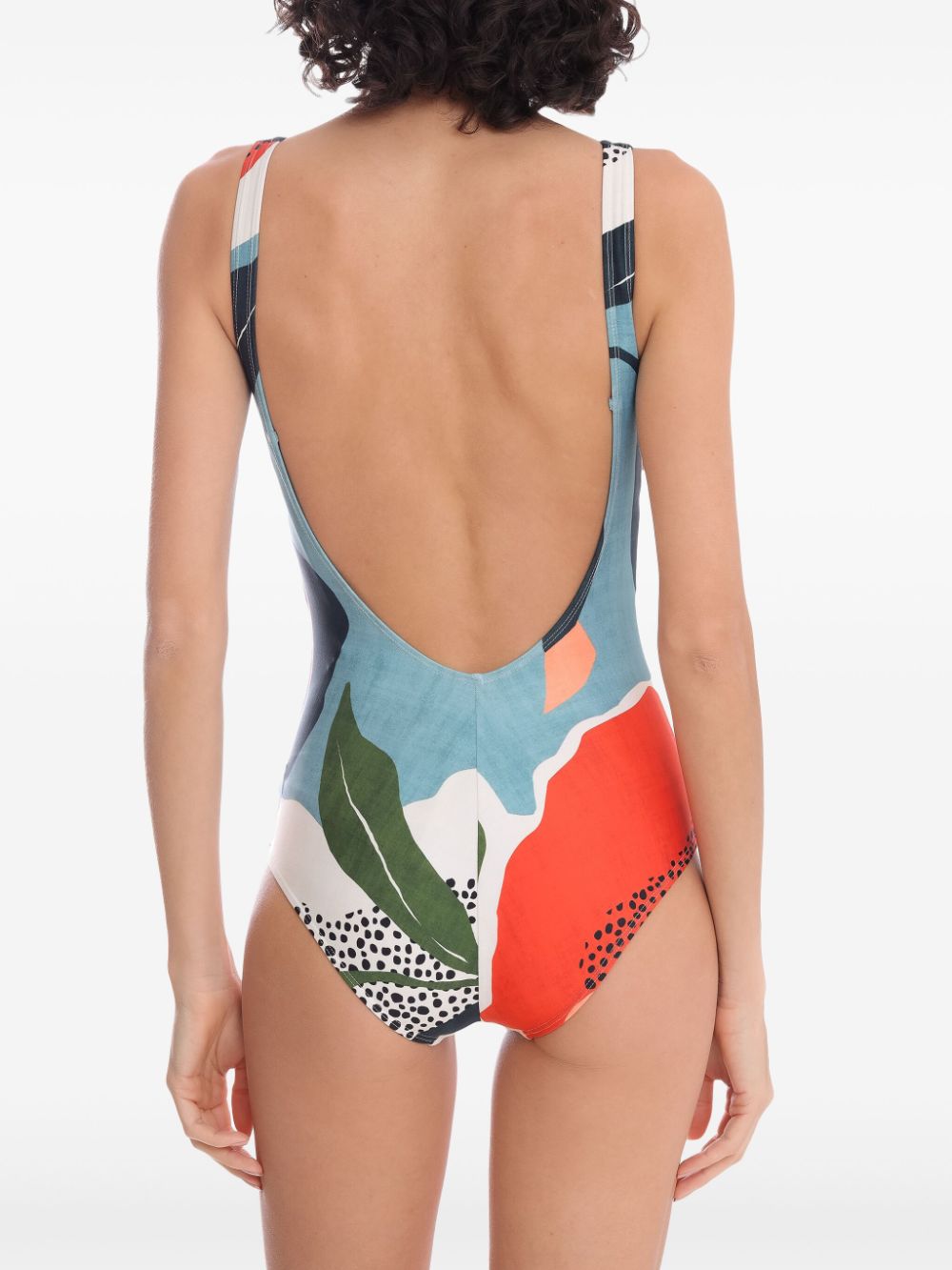 Shop Lygia & Nanny Adriana Printed Swimsuit In White