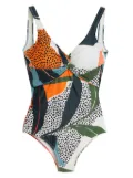 Lygia & Nanny Adriana printed swimsuit - White