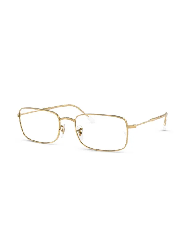 Ray-Ban square-frame Glasses Gold FARFETCH NO