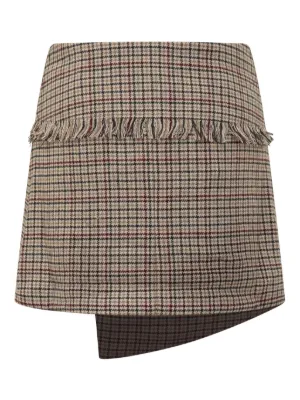 GANNI ドットミニスカート GANNI Smocked Polka Dot Mini Skirt Navy Georgette Size 36 | eBay