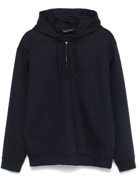 Emporio Armani embroidered-logo hoodie Men