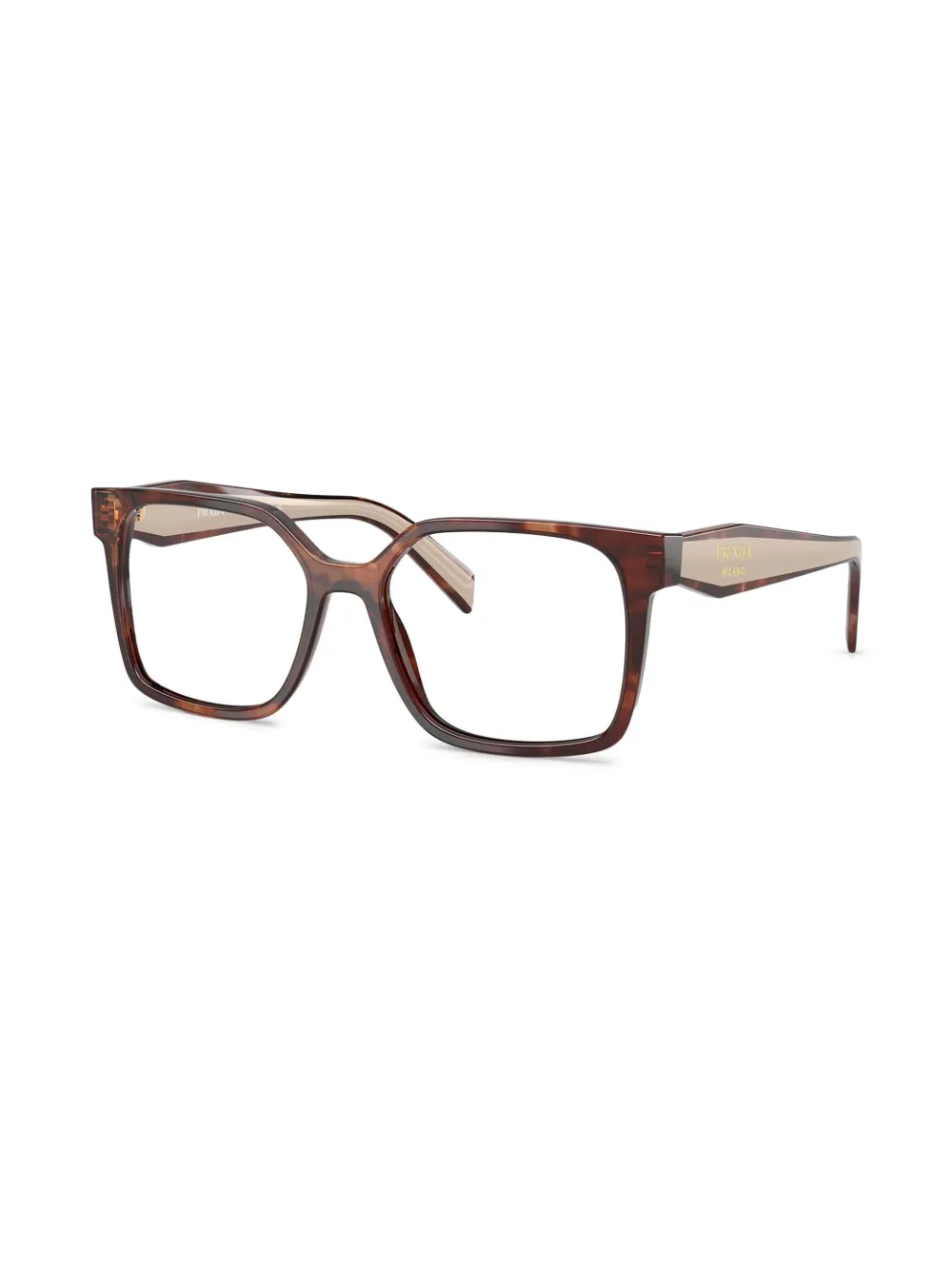 Prada Eyewear Bril met vierkant montuur - Bruin