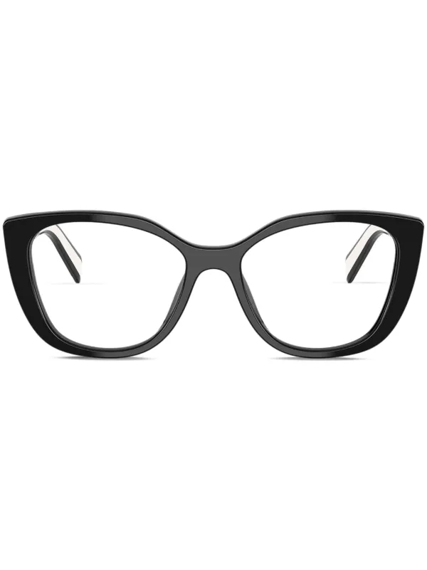 Prada Eyewear キャットアイ眼鏡フレーム | ブラック | FARFETCH JP