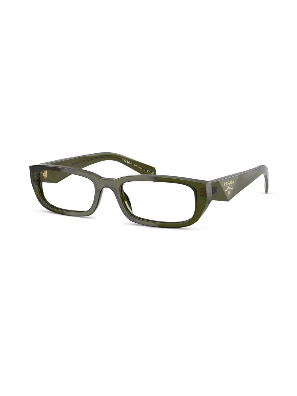 Prada Eyewear Bril met rechthoekig montuur - Groen