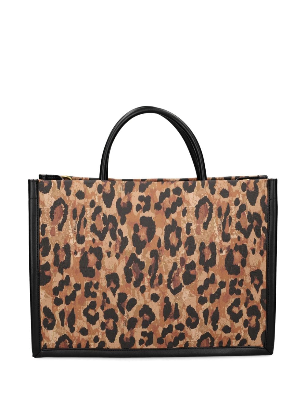 Shop Just Cavalli Leopard-print Tote Bag In 褐色