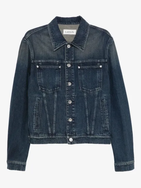 Lanvin chamarra con parche del logo