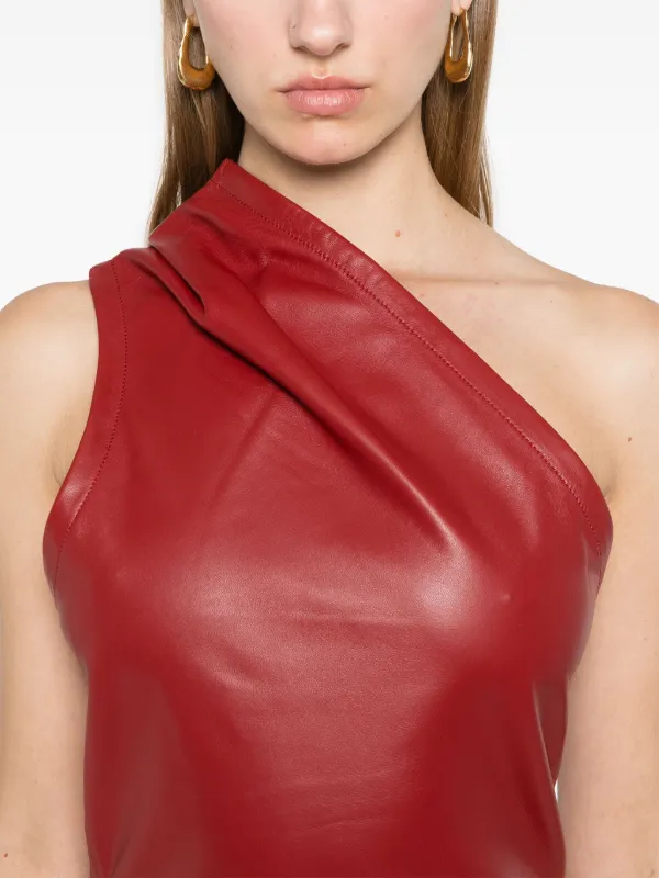 open-knit cotton-belnd tank top