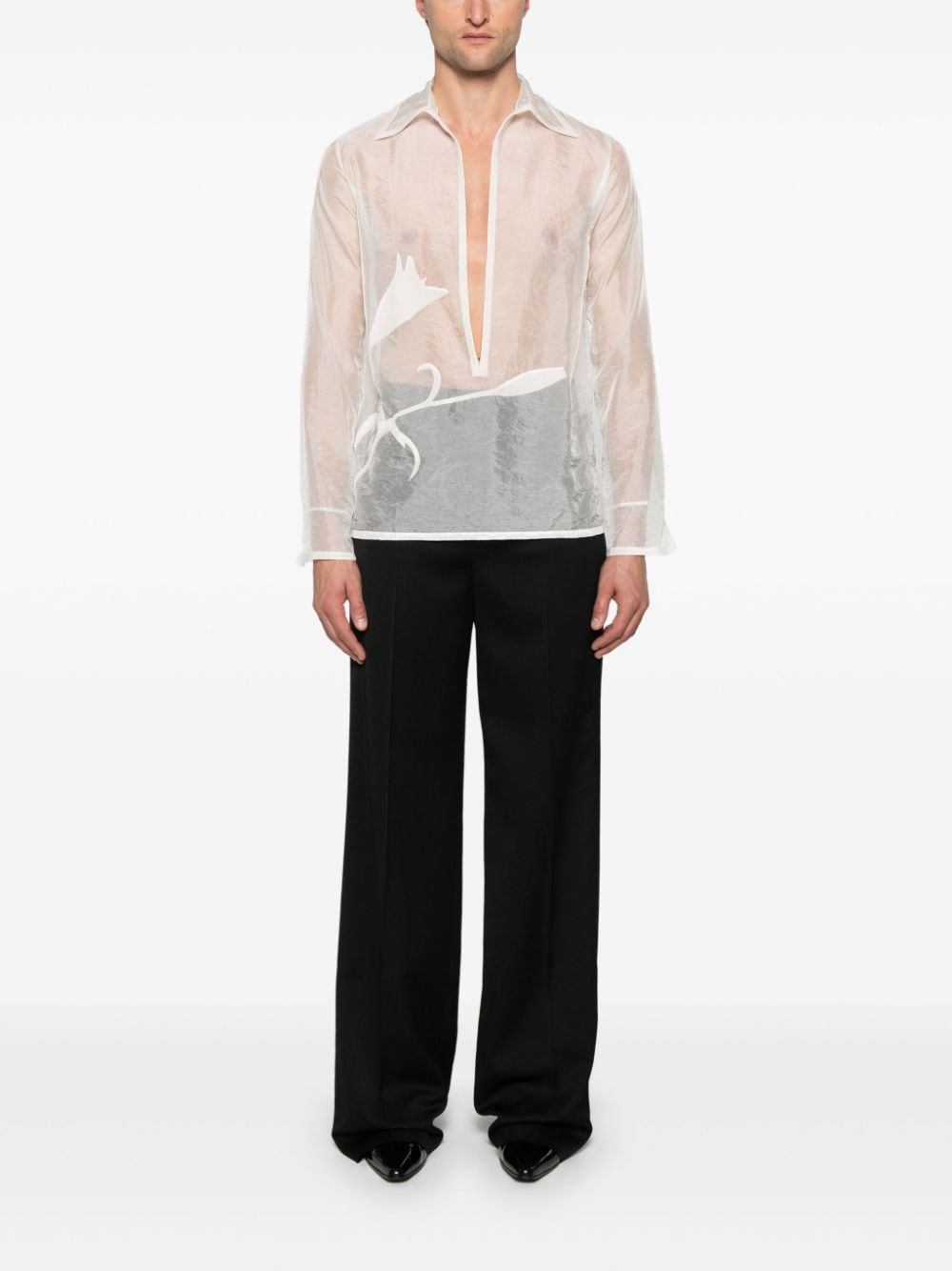 Shop Ludovic De Saint Sernin Alan Shirt In White