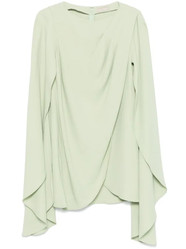 Elie Saab Cape Blouse in Green
