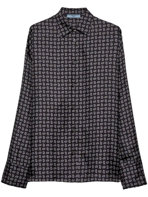 Prada Printed twill silk shirt