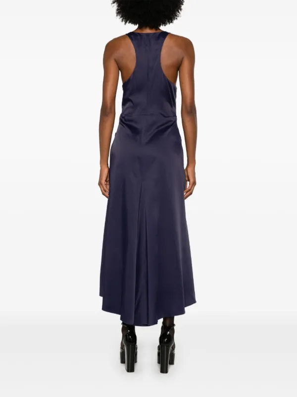 Victoria Beckham Pleated Maxi Dress - Blue